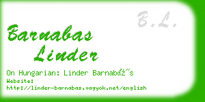 barnabas linder business card